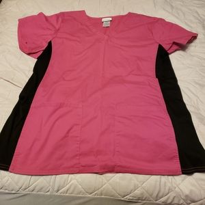 scrubstar pink scrub top